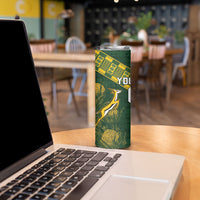 Rugby New Zealand South Africa Skinny Tumbler Maori Tiki Springboks Together