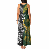 Rugby New Zealand South Africa Tank Maxi Dress Maori Tiki Springboks Together