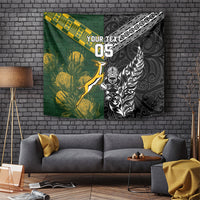 Rugby New Zealand South Africa Tapestry Maori Tiki Springboks Together