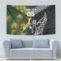 Rugby New Zealand South Africa Tapestry Maori Tiki Springboks Together
