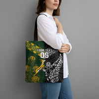 Rugby New Zealand South Africa Tote Bag Maori Tiki Springboks Together
