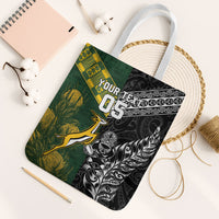 Rugby New Zealand South Africa Tote Bag Maori Tiki Springboks Together