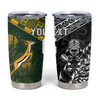 Rugby New Zealand South Africa Tumbler Cup Maori Tiki Springboks Together