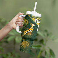 Rugby New Zealand South Africa Tumbler With Handle Maori Tiki Springboks Together