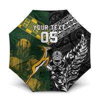 Rugby New Zealand South Africa Umbrella Maori Tiki Springboks Together