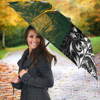 Rugby New Zealand South Africa Umbrella Maori Tiki Springboks Together