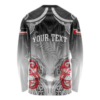 Personalised New Zealand Waitangi Day Long Sleeve Shirt Aotearoa Te Ra O Waitangi Manaia Maori Pattern LT05 - Polynesian Pride