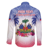 Personalised Haiti Independence Day Family Matching Off The Shoulder Long Sleeve Dress and Hawaiian Shirt Neg Maron Polynesian Style LT05 - Polynesian Pride