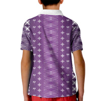 Purple Samoa Malu Tattoo Inspired Kid Polo Shirt - Polynesian Pride