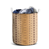 Beige Samoa Malu Tattoo Inspired Laundry Basket - Polynesian Pride