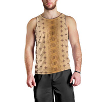 Beige Samoa Malu Tattoo Inspired Men Tank Top - Polynesian Pride