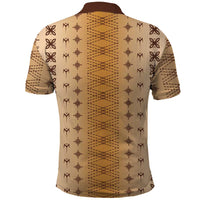 Beige Samoa Malu Tattoo Inspired Polo Shirt - Polynesian Pride