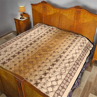 Beige Samoa Malu Tattoo Inspired Quilt - Polynesian Pride