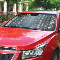 Black Samoa Malu Tattoo Inspired Auto Sun Shade - Polynesian Pride