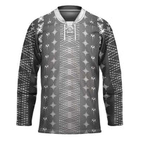 Black Samoa Malu Tattoo Inspired Hockey Jersey - Polynesian Pride