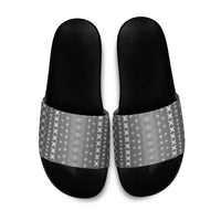 Black Samoa Malu Tattoo Inspired Slide Sandals - Polynesian Pride