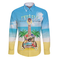 Hawaiian Ukulele Family Matching Tank Maxi Dress and Hawaiian Shirt Sound Of Happiness