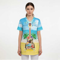 Hawaiian Ukulele Scrub Top Sound Of Happiness - Polynesian Pride