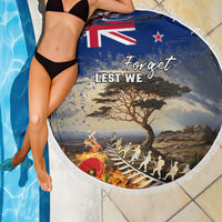 New Zealand ANZAC Day Beach Blanket The Lonesome Pine With Soldier Fern LT05 - Polynesian Pride