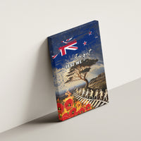 New Zealand ANZAC Day Canvas Wall Art The Lonesome Pine With Soldier Fern LT05 - Polynesian Pride