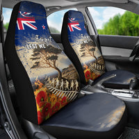 New Zealand ANZAC Day Car Seat Cover The Lonesome Pine With Soldier Fern LT05 - Polynesian Pride
