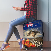 New Zealand ANZAC Day Luggage Cover The Lonesome Pine With Soldier Fern LT05 - Polynesian Pride