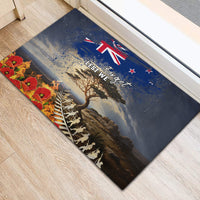 New Zealand ANZAC Day Rubber Doormat The Lonesome Pine With Soldier Fern LT05 - Polynesian Pride