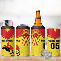 Papua New Guinea Rugby Custom 4 in 1 Can Cooler Tumbler Kumuls Heritage