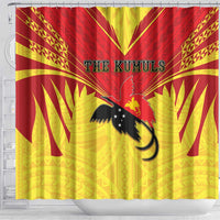 Papua New Guinea Rugby Shower Curtain Kumuls Heritage