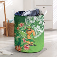 Aloha Hawaii St Patrick's Day Laundry Basket Polynesian Style