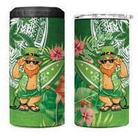 Aloha Hawaii St Patrick's Day 4 in 1 Can Cooler Tumbler Polynesian Style