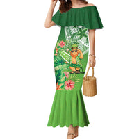 Aloha Hawaii St Patrick's Day Family Matching Mermaid Dress and Hawaiian Shirt Polynesian Style