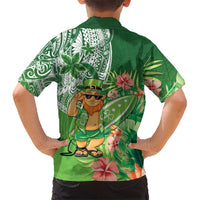 Aloha Hawaii St Patrick's Day Kid Hawaiian Shirt Polynesian Style