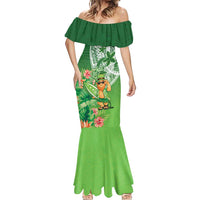 Aloha Hawaii St Patrick's Day Mermaid Dress Polynesian Style