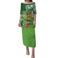 Aloha Hawaii St Patrick's Day Puletasi Polynesian Style