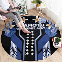 French Polynesia Tuamotu Archipelago Round Carpet Polynesian Pattern Unique Style
