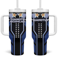 French Polynesia Tuamotu Archipelago Tumbler With Handle Polynesian Pattern Unique Style