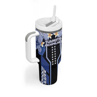 French Polynesia Tuamotu Archipelago Tumbler With Handle Polynesian Pattern Unique Style