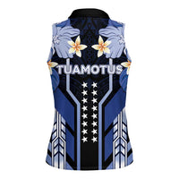 French Polynesia Tuamotu Archipelago Women Sleeveless Polo Shirt Polynesian Pattern Unique Style