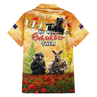 Australia And New Zealand ANZAC Day Family Matching Summer Maxi Dress and Hawaiian Shirt Kangaroo And Kiwi Bird Soldiers Lest We Forget LT05 - Polynesian Pride