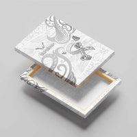 Brain Cancer Awareness Canvas Wall Art Ribbon Polynesian Pattern