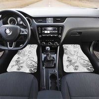 Brain Cancer Awareness Car Mats Ribbon Polynesian Pattern
