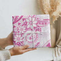 Polynesian Pattern With Plumeria Flowers Wrapping Paper Pink - Polynesian Pride