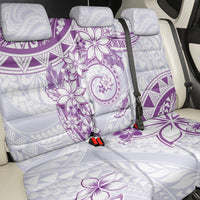 Polynesian Pattern With Plumeria Flowers Back Car Seat Cover Purple