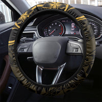 Polynesian Sunset Plumeria Steering Wheel Cover Gold Polynesian Tattoo