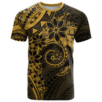 Polynesian Sunset Plumeria T Shirt Gold Polynesian Tattoo