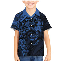 Polynesian Sunset Plumeria Family Matching Mermaid Dress and Hawaiian Shirt Navy Polynesian Tattoo