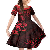 Polynesian Sunset Plumeria Family Matching Mermaid Dress and Hawaiian Shirt Red Polynesian Tattoo