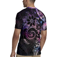 Polynesian Sunset Plumeria Rugby Jersey Galaxy Polynesian Tattoo
