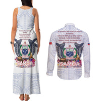 Samoa Independence Day Couples Matching Tank Maxi Dress and Long Sleeve Button Shirt Samoa United For A New Beginning